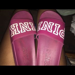 PINK, single strap sandals, berry